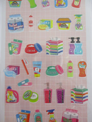 Cute Kawaii Mind Wave Peppy Full Series - House Supply Soap Toilet Paper Tissue Toothpaste Chores Cleaning Supplies Healthy Sticker Sheet - for Journal Planner Craft