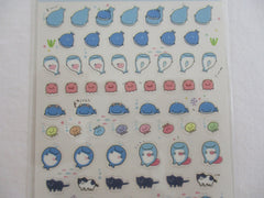 Cute Kawaii San-X Jinbesan Whale Sticker Sheet - A - for Planner Journal Scrapbook Craft
