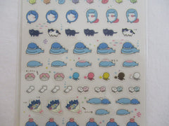 Cute Kawaii San-X Jinbesan Whale Sticker Sheet - A - for Planner Journal Scrapbook Craft