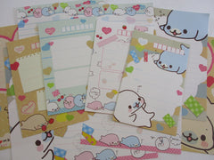 Cute Kawaii San-X Mamegoma Seals Letter Sets - B - Writing Paper Envelope Stationery Penpal