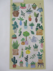 Cute Kawaii MW - Green Cactus Succulent House Plant Sticker Sheet - for Journal Planner Craft