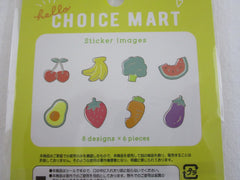 Cute Kawaii Crux Choice Mart Shopping Cart Stickers Flake Sack - Fruits Vegetables