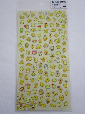 Cute Kawaii Mind Wave Baby Chicks Sticker Sheet - for Journal Planner Craft