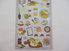 Cute Kawaii MW & Cafe Seal Series - E - Cafe Coffee Fruit Sandwich Croissant Soup Shop Sticker Sheet - for Journal Planner Craft
