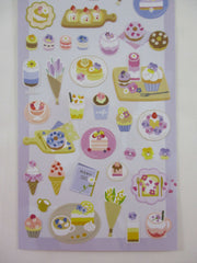 Cute Kawaii Mind Wave & Cafe Seal Series - H - Very Berry Cafe Pancake Cake Fruit Yogurt Ice Cream Shop Sticker Sheet - for Journal Planner Craft