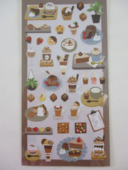 Cute Kawaii Mind Wave & Cafe Seal Series - I - Chocolate Strawberry Cafe Fruit Shop Sticker Sheet - for Journal Planner Craft