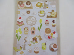 Cute Kawaii MW & Cafe Seal Series - C - Cafe Sandwich Pasta Sandwich Tea Ice Cream Dessert Shop Sticker Sheet - for Journal Planner Craft