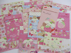 Cute Kawaii San-X Strawberry Puppy Dog Letter Writing Paper + Envelope Theme Stationery Set