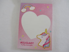 Cute Kawaii Mind Wave Unicorn Melty Midnight Mini Notepad / Memo Pad - Stationery Design Writing Collection