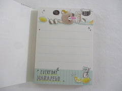 Cute Kawaii Q-Lia Harapeko Bear Hedgehog Mini Notepad / Memo Pad - Stationery Design Writing Paper Collection