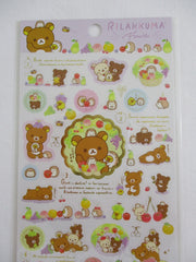 Cute Kawaii San-X Rilakkuma Bear Fruits Sticker Sheet 2020 - A - for Planner Journal Scrapbook Craft