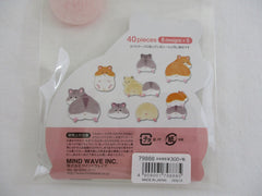 Cute Kawaii Mind Wave Hamster Flake Stickers Sack - for Journal Agenda Planner Scrapbooking Craft