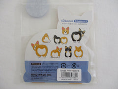 Cute Kawaii Mind Wave Dog Flake Stickers Sack - for Journal Agenda Planner Scrapbooking Craft