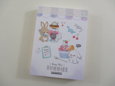 Cute Kawaii Q-Lia Cafe Parlor Bunnies Rabbit Mini Notepad / Memo Pad - Stationery Design Writing Paper Collection