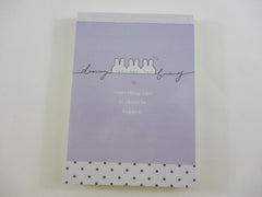 Cute Kawaii Q-Lia Dear My Bunny Rabbit 4 x 6 Inch Notepad / Memo Pad - A - Stationery Designer Paper Collection