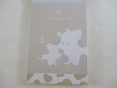 Cute Kawaii Q-Lia Dear Moo Moo Cow 4 x 6 Inch Notepad / Memo Pad - B - Stationery Designer Paper Collection