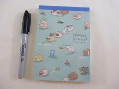 Cute Kawaii Q-Lia Hamster 4 x 6 Inch Notepad / Memo Pad - Stationery Designer Paper Collection