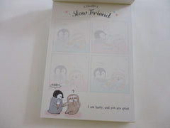 Cute Kawaii  Q-Lia Penguin Yummy Mini Notepad / Memo Pad - Stationery Designer Paper Collection