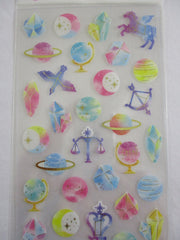 Cute Kawaii Mind Wave Cherie Couleur Stars Horoscope Planet Dream Unicorn Sticker Sheet - for Journal Planner Craft Organizer
