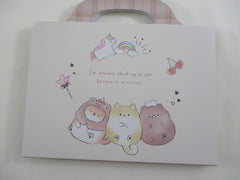 Cute Kawaii Crux Dog Friends Unicorn 4 x 6 Inch Notepad / Memo Pad - Stationery Designer Paper Collection