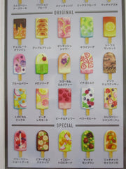 Cute Kawaii Mind Wave Menutic Ice Pop Fruit Popsicle Sticker Sheet - for Journal Planner Craft Organizer