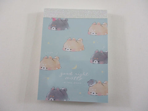 Cute Kawaii Kamio Good Night Moffy Dog Mini Notepad / Memo Pad - Stationery Designer Paper Collection
