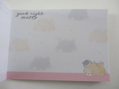 Cute Kawaii Kamio Good Night Moffy Dog Mini Notepad / Memo Pad - Stationery Designer Paper Collection