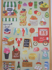 Cute Kawaii Mind Wave Miniature Animal Family - Cat Market Shops Kitchen Life Sticker Sheet - for Journal Planner Craft