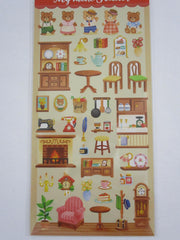Cute Kawaii Mind Wave Miniature Animal Family - Bear Country Home Sticker Sheet - for Journal Planner Craft