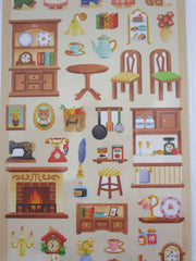 Cute Kawaii Mind Wave Miniature Animal Family - Bear Country Home Sticker Sheet - for Journal Planner Craft