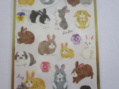 Cute Kawaii Mind Wave Weekend Series - Rabbit Bunnies Sticker Sheet - for Journal Planner Craft