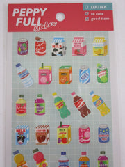 Cute Kawaii Mind Wave Peppy Full Series - Drink Soda Milk Juice Cola Sticker Sheet - for Journal Planner Craft