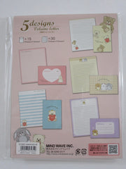 Cute Kawaii Mind Wave Bear My Heart Leap for Joy Letter Set Pack - Stationery Writing Paper Envelope Pen Pal