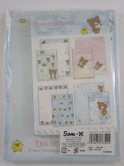 Cute Kawaii San-X Rilakkuma Chairoikoguma Milk Crown Letter Set Pack - Stationery Writing Paper Envelope Penpal