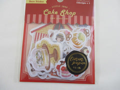 Cute Kawaii BGM Linen Paper Sticker Series Flake Stickers Sack - Little Cake Shop - for Journal Agenda Planner Scrapbooking Craft