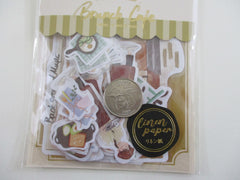 Cute Kawaii BGM Linen Paper Sticker Series Flake Stickers Sack - Little Brunch Cafe - for Journal Agenda Planner Scrapbooking Craft