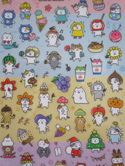 Cute Kawaii Mind Wave Healthy Cat Fruit Vegetables Activities Sticker Sheet - for Journal Planner Craft Organizer Calendar Schedule Scrapbook Diary Gift