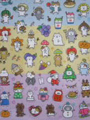 Cute Kawaii Mind Wave Healthy Cat Fruit Vegetables Activities Sticker Sheet - for Journal Planner Craft Organizer Calendar Schedule Scrapbook Diary Gift