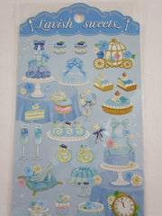 Cute Kawaii Mind Wave Lavish Sweets - Blue Princess Fairy Tale Sticker Sheet - for Journal Planner Craft Organizer