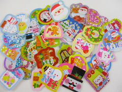 Christmas Winter Santa Ginger Bread Snowman Flake Stickers - 40 pcs