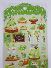 Cute Kawaii Mind Wave Lavish Sweets - Green Lime Kiwi Sticker Sheet - for Journal Planner Craft Organizer