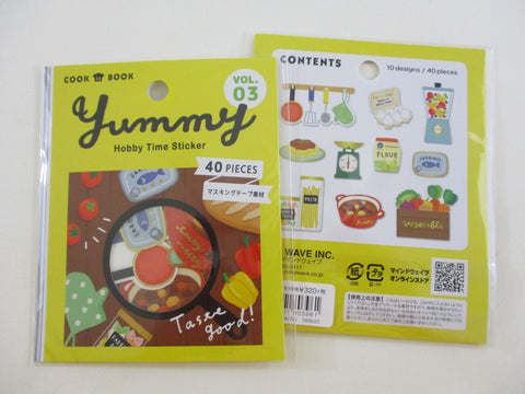 Cute Kawaii MW Hobby Time Flake Stickers Sack - Cooking Baking Kitchen Chef - for Journal Agenda Planner Scrapbooking Craft