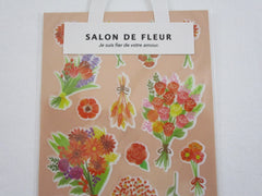Cute Kawaii Mind Wave Flower Parlor Salon de Fleur Sticker Sheet - C - for Journal Planner Craft Organizer Calendar Garden Spring Nature
