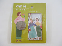 Cute Kawaii MW Amie Girl Style - A Retro Flake Stickers Sack - for Journal Agenda Planner Scrapbooking Craft