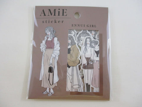 Cute Kawaii MW Amie Girl Style - C Flake Stickers Sack - for Journal Agenda Planner Scrapbooking Craft