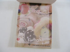 Cute Kawaii  Q-Lia Bear Kuma Kuma Time Mini Notepad / Memo Pad - A - Stationery Designer Paper Collection