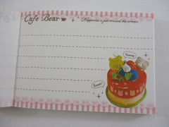 Cute Kawaii Crux Cafe Bear Mini Notepad / Memo Pad - Stationery Designer Paper Collection