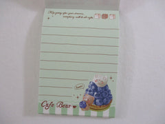 Cute Kawaii Crux Cafe Bear Mini Notepad / Memo Pad - Stationery Designer Paper Collection