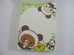Cute Kawaii San-X Rilakkuma Bear Panda Mini Notepad / Memo Pad - B - Stationery Writing Message