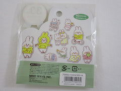 Cute Kawaii Mind Wave 30th Anniversary - Rabbit Flake Stickers Sack - for Journal Agenda Planner Scrapbooking Craft